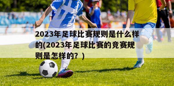 2023年足球比赛规则是什么样的(2023年足球比赛的竞赛规则是怎样的？)